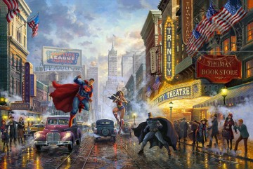  woman Art - Batman Superman et Wonder Woman Film hollywoodien Thomas Kinkade